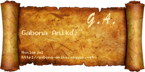Gabona Anikó névjegykártya